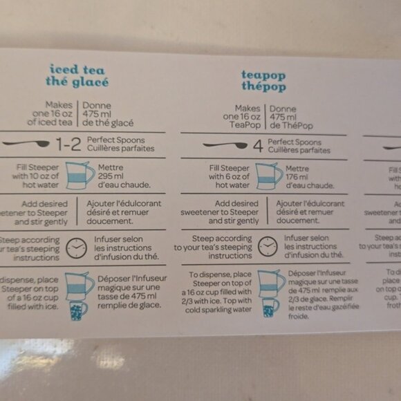 New Davids Tea clear Steeper 18 oz NWT - Picture 7 of 10